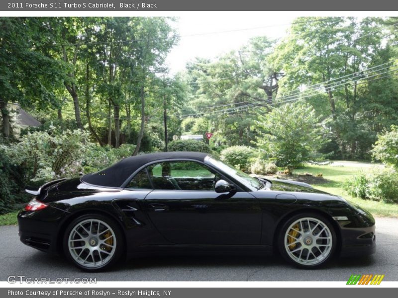 Black / Black 2011 Porsche 911 Turbo S Cabriolet