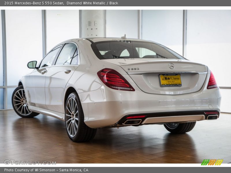 Diamond White Metallic / Black 2015 Mercedes-Benz S 550 Sedan