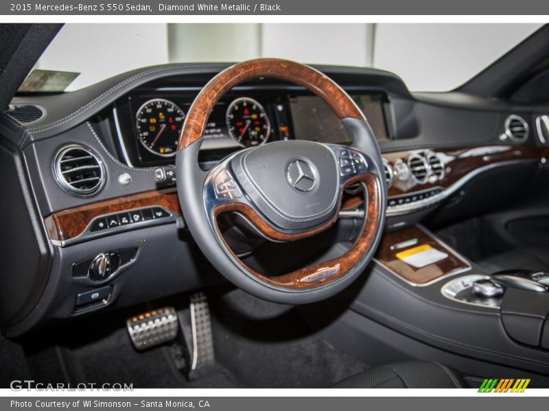 Diamond White Metallic / Black 2015 Mercedes-Benz S 550 Sedan