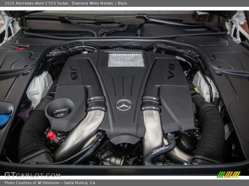 Diamond White Metallic / Black 2015 Mercedes-Benz S 550 Sedan