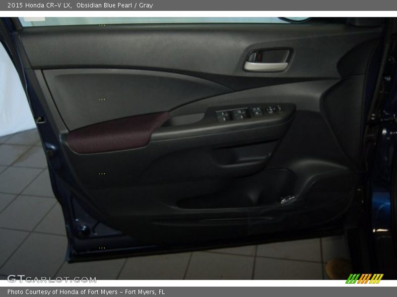 Obsidian Blue Pearl / Gray 2015 Honda CR-V LX