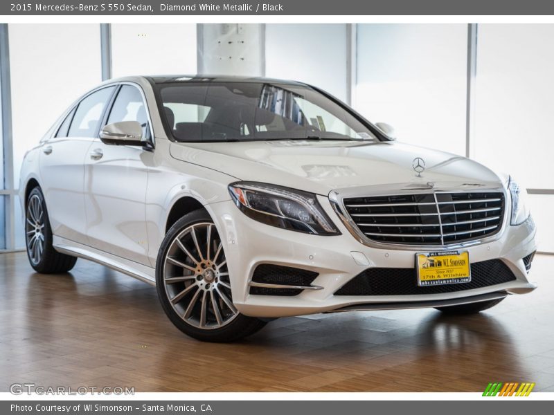 Diamond White Metallic / Black 2015 Mercedes-Benz S 550 Sedan