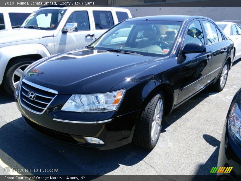 Ebony Black / Camel 2010 Hyundai Sonata Limited