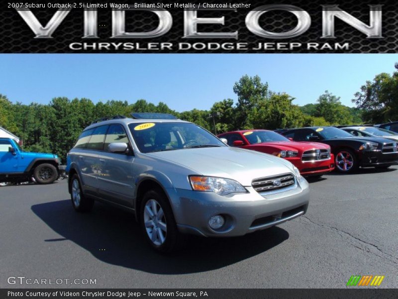 Brilliant Silver Metallic / Charcoal Leather 2007 Subaru Outback 2.5i Limited Wagon