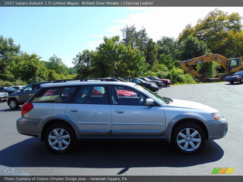 Brilliant Silver Metallic / Charcoal Leather 2007 Subaru Outback 2.5i Limited Wagon