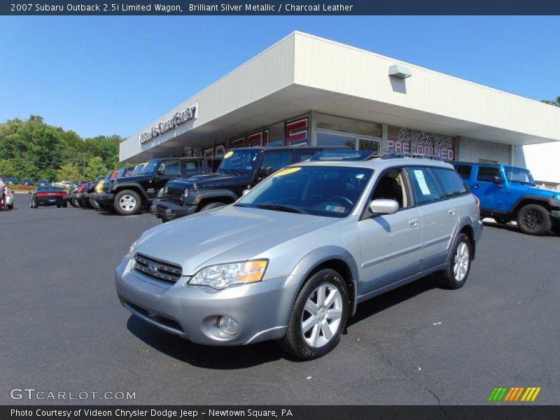 Brilliant Silver Metallic / Charcoal Leather 2007 Subaru Outback 2.5i Limited Wagon