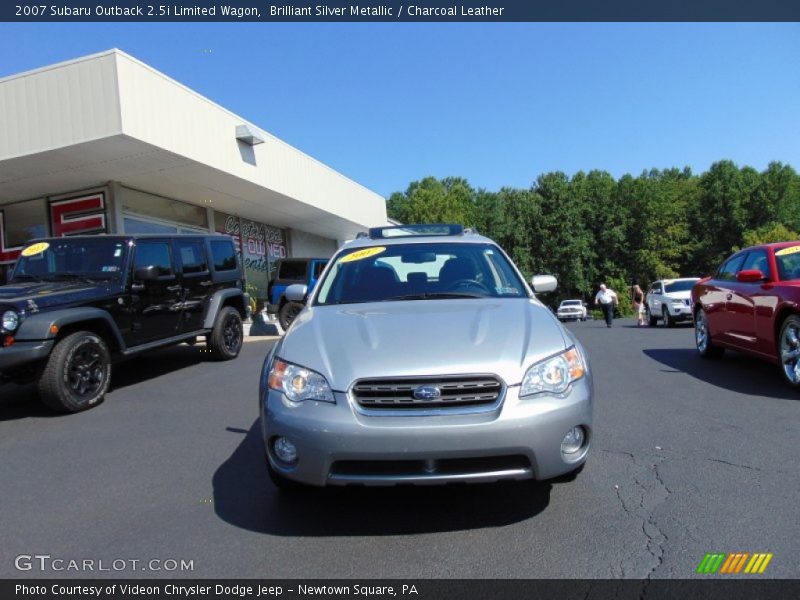 Brilliant Silver Metallic / Charcoal Leather 2007 Subaru Outback 2.5i Limited Wagon