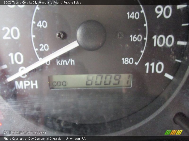 Woodland Pearl / Pebble Beige 2002 Toyota Corolla CE
