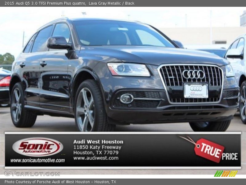 Lava Gray Metallic / Black 2015 Audi Q5 3.0 TFSI Premium Plus quattro