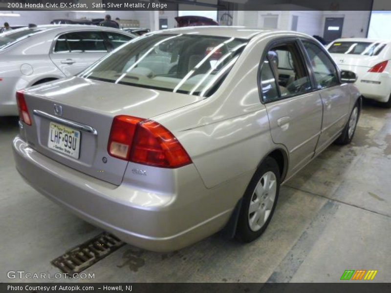 Satin Silver Metallic / Beige 2001 Honda Civic EX Sedan