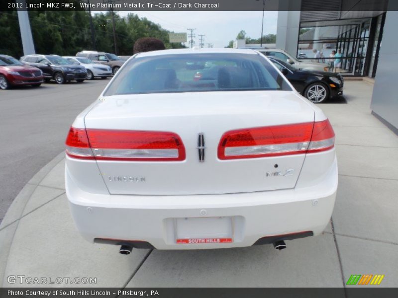 White Platinum Metallic Tri-Coat / Dark Charcoal 2012 Lincoln MKZ FWD