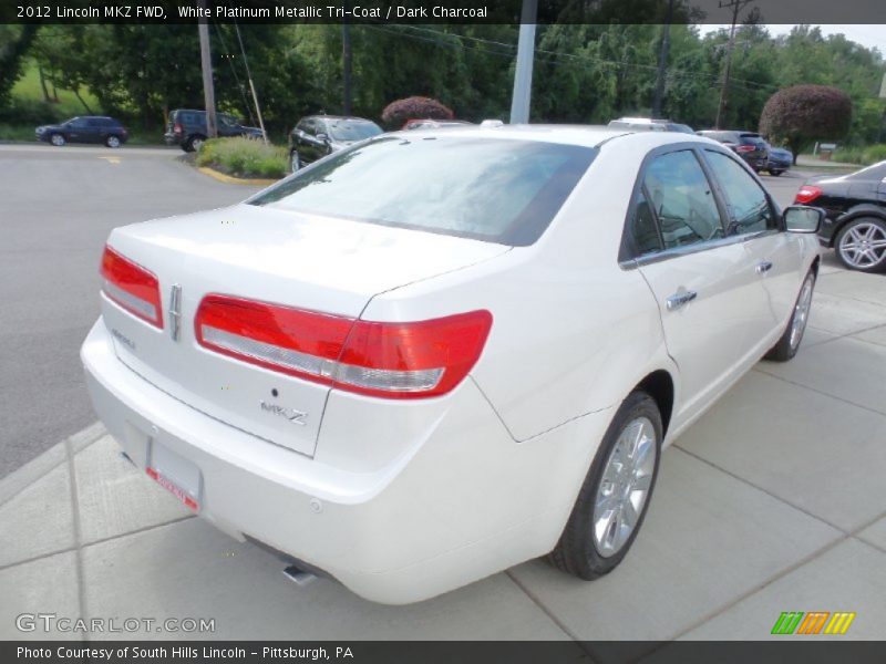 White Platinum Metallic Tri-Coat / Dark Charcoal 2012 Lincoln MKZ FWD