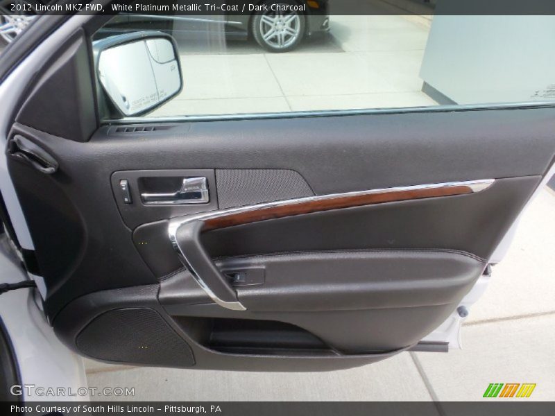 White Platinum Metallic Tri-Coat / Dark Charcoal 2012 Lincoln MKZ FWD