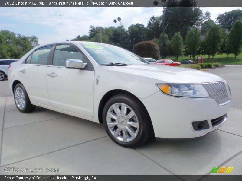 White Platinum Metallic Tri-Coat / Dark Charcoal 2012 Lincoln MKZ FWD