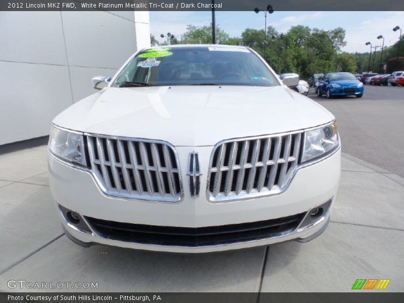 White Platinum Metallic Tri-Coat / Dark Charcoal 2012 Lincoln MKZ FWD