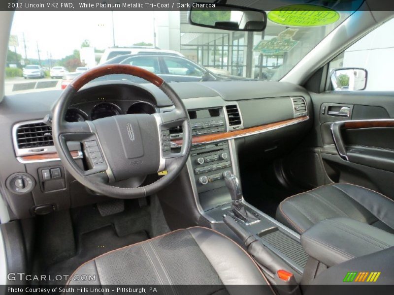 White Platinum Metallic Tri-Coat / Dark Charcoal 2012 Lincoln MKZ FWD