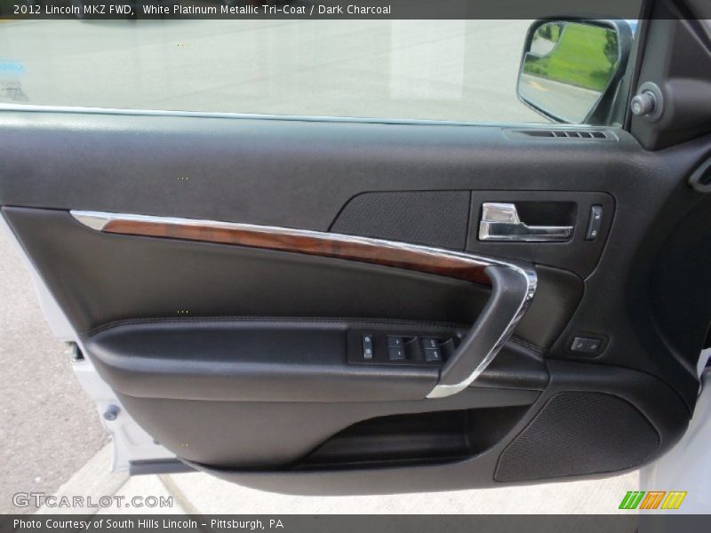 White Platinum Metallic Tri-Coat / Dark Charcoal 2012 Lincoln MKZ FWD