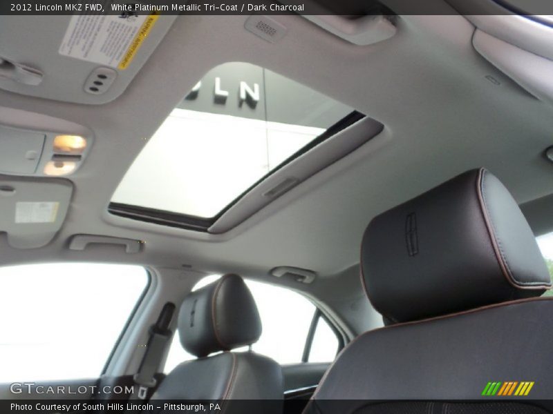 White Platinum Metallic Tri-Coat / Dark Charcoal 2012 Lincoln MKZ FWD