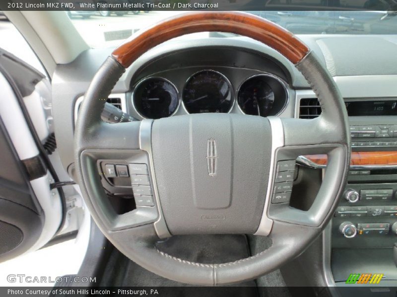 White Platinum Metallic Tri-Coat / Dark Charcoal 2012 Lincoln MKZ FWD