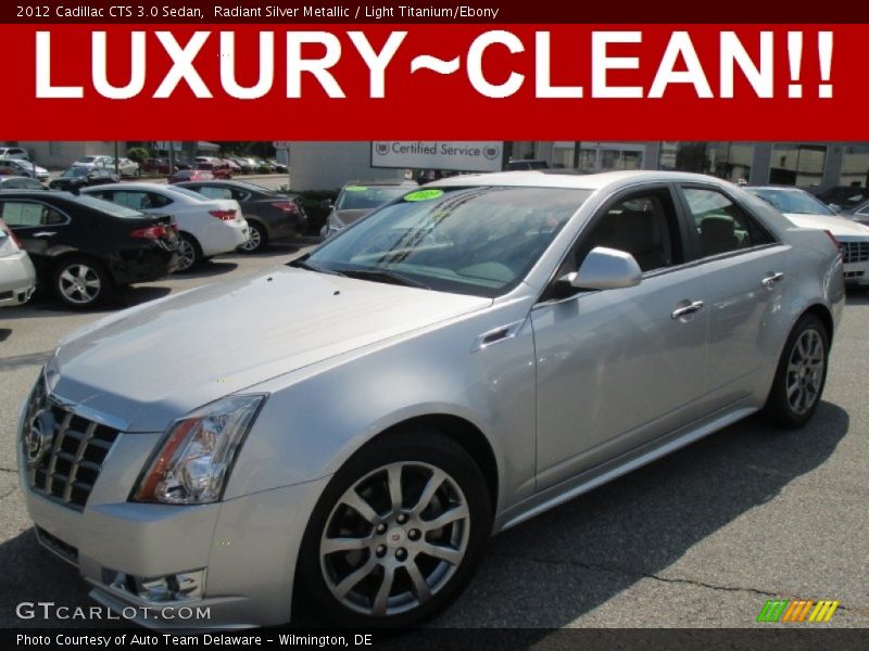 Radiant Silver Metallic / Light Titanium/Ebony 2012 Cadillac CTS 3.0 Sedan