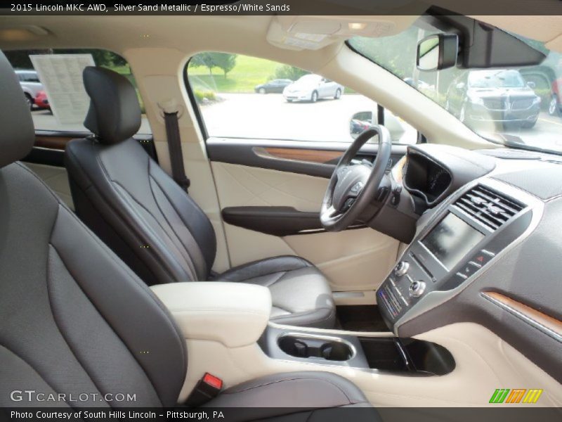 Silver Sand Metallic / Espresso/White Sands 2015 Lincoln MKC AWD