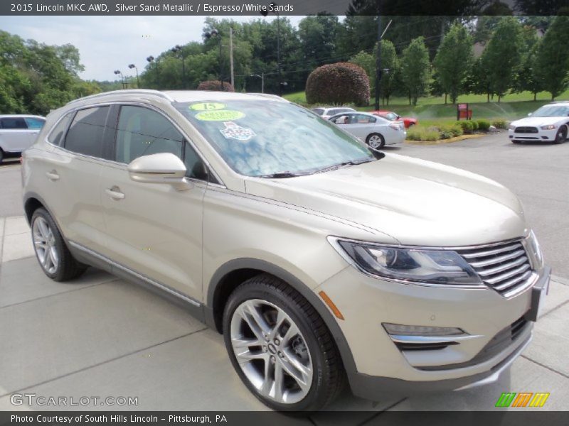Silver Sand Metallic / Espresso/White Sands 2015 Lincoln MKC AWD