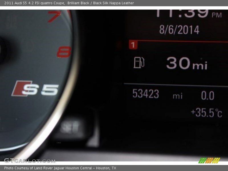 Brilliant Black / Black Silk Nappa Leather 2011 Audi S5 4.2 FSI quattro Coupe