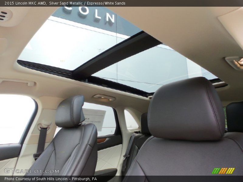 Silver Sand Metallic / Espresso/White Sands 2015 Lincoln MKC AWD