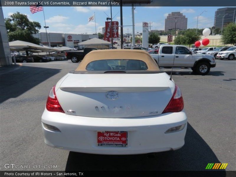 Blizzard White Pearl / Ivory 2008 Toyota Solara SE V6 Convertible