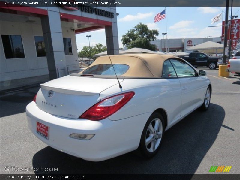 Blizzard White Pearl / Ivory 2008 Toyota Solara SE V6 Convertible