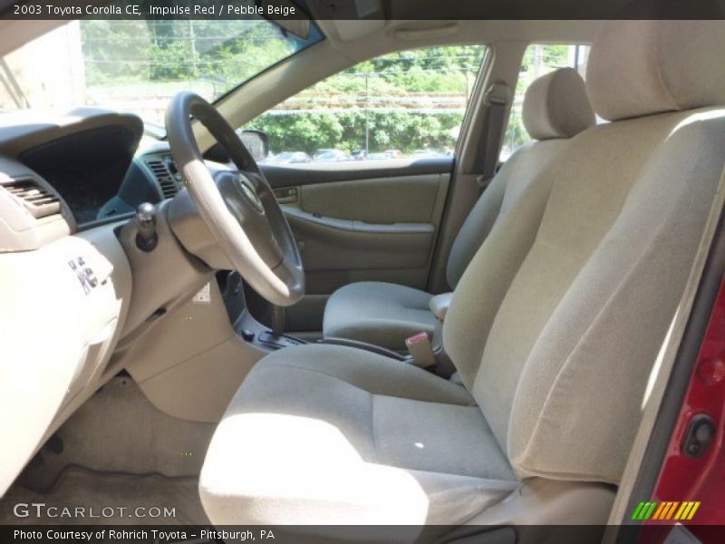 Impulse Red / Pebble Beige 2003 Toyota Corolla CE