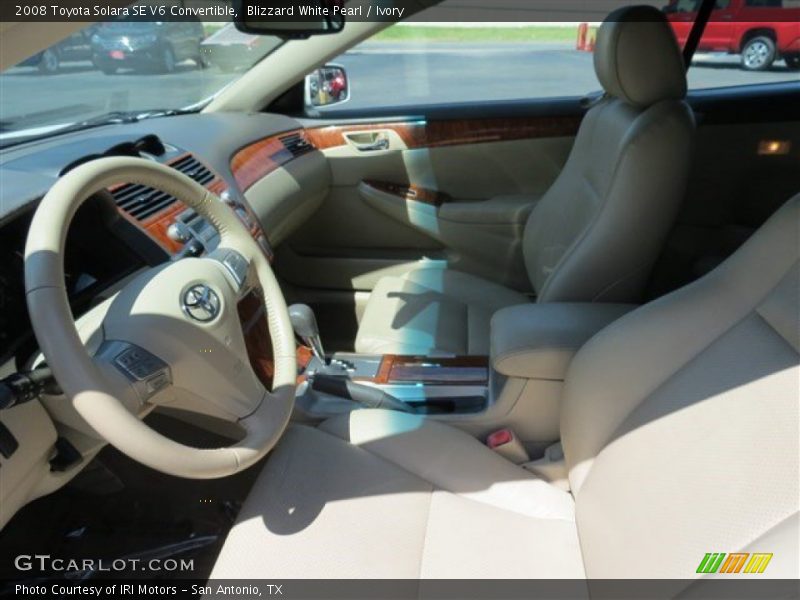 Blizzard White Pearl / Ivory 2008 Toyota Solara SE V6 Convertible