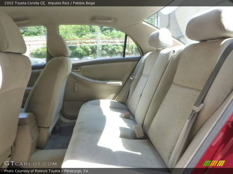 Impulse Red / Pebble Beige 2003 Toyota Corolla CE