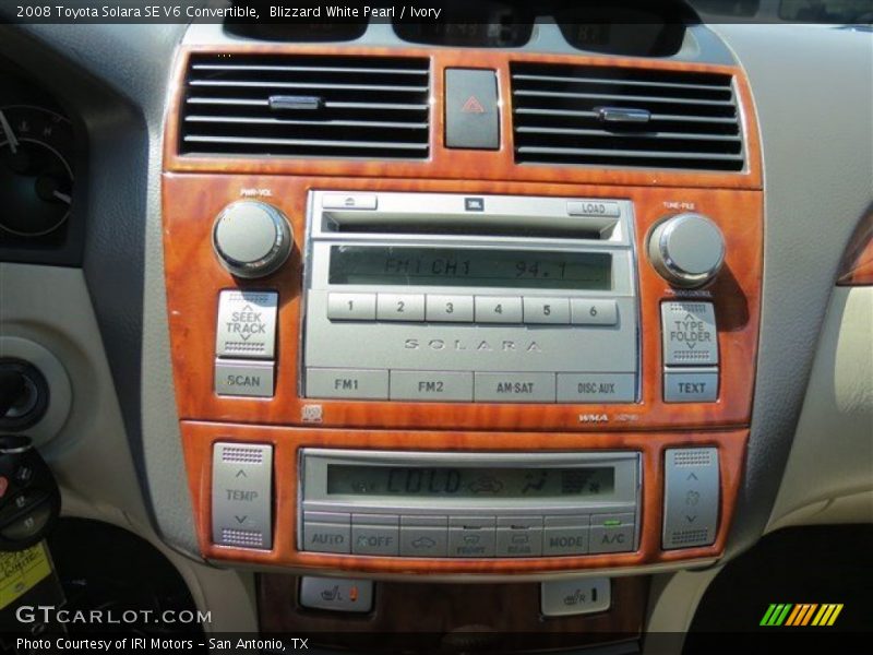 Blizzard White Pearl / Ivory 2008 Toyota Solara SE V6 Convertible