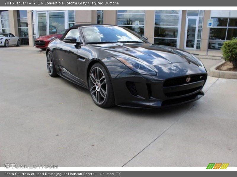 Storm Grey / Jet/Red Duotone 2016 Jaguar F-TYPE R Convertible