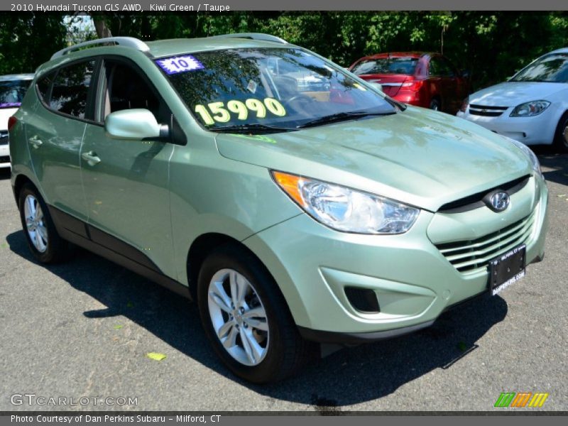 Kiwi Green / Taupe 2010 Hyundai Tucson GLS AWD