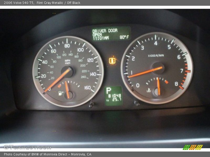 Flint Gray Metallic / Off Black 2006 Volvo S40 T5