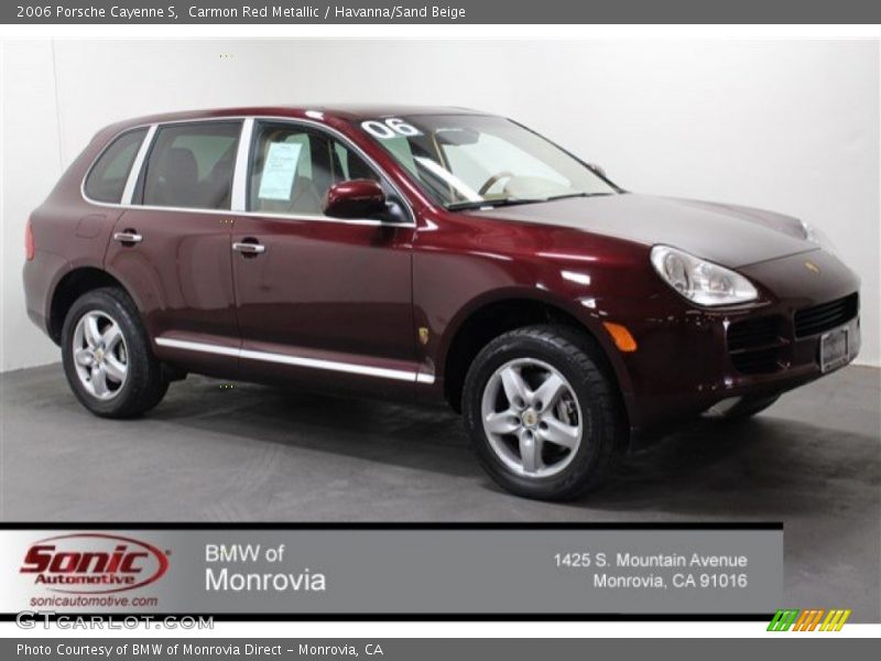 Carmon Red Metallic / Havanna/Sand Beige 2006 Porsche Cayenne S