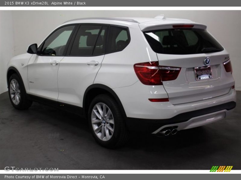 Alpine White / Black 2015 BMW X3 xDrive28i