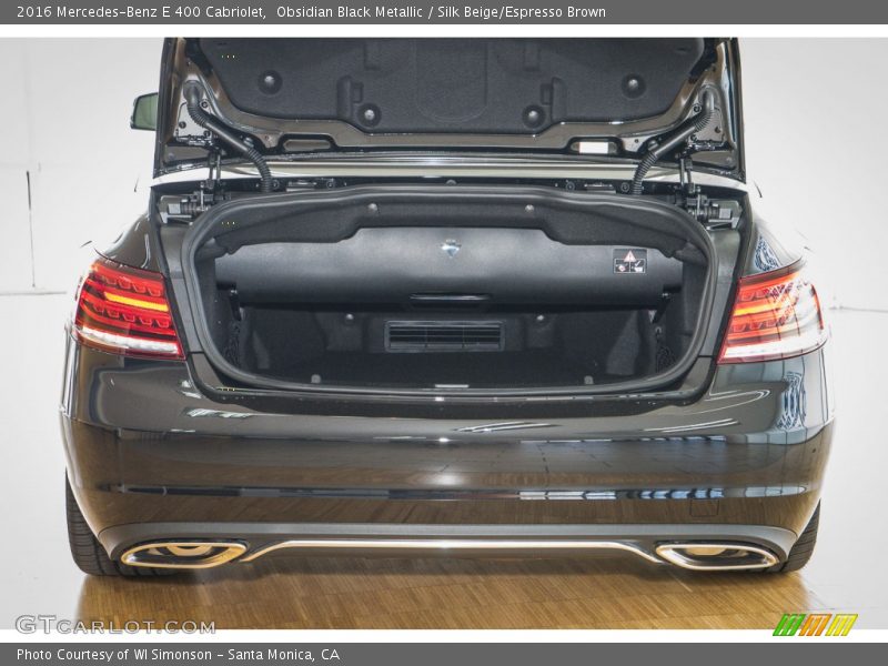 Obsidian Black Metallic / Silk Beige/Espresso Brown 2016 Mercedes-Benz E 400 Cabriolet