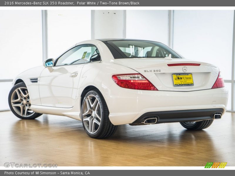 Polar White / Two-Tone Brown/Black 2016 Mercedes-Benz SLK 350 Roadster