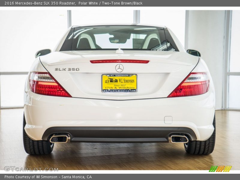 Polar White / Two-Tone Brown/Black 2016 Mercedes-Benz SLK 350 Roadster