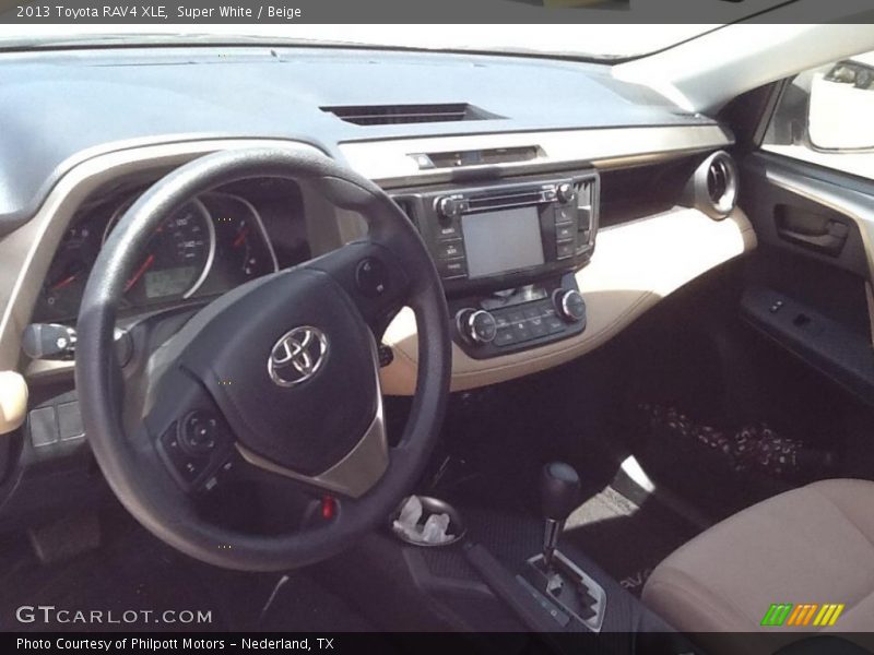 Super White / Beige 2013 Toyota RAV4 XLE