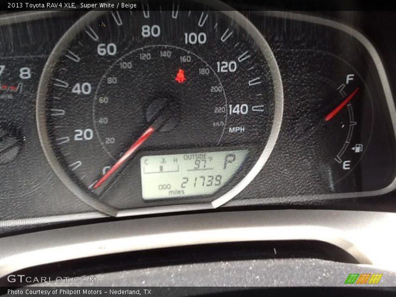 Super White / Beige 2013 Toyota RAV4 XLE