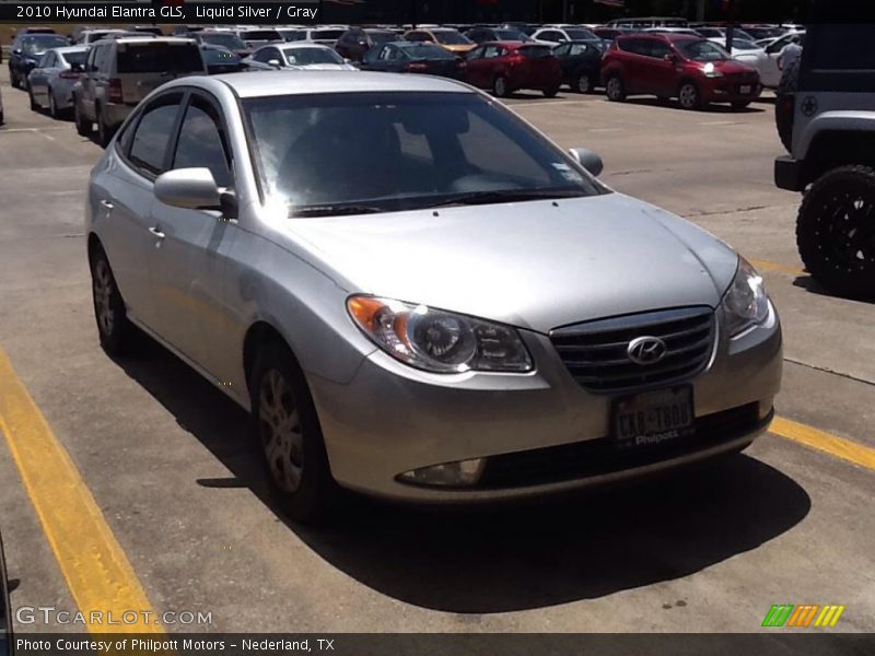 Liquid Silver / Gray 2010 Hyundai Elantra GLS
