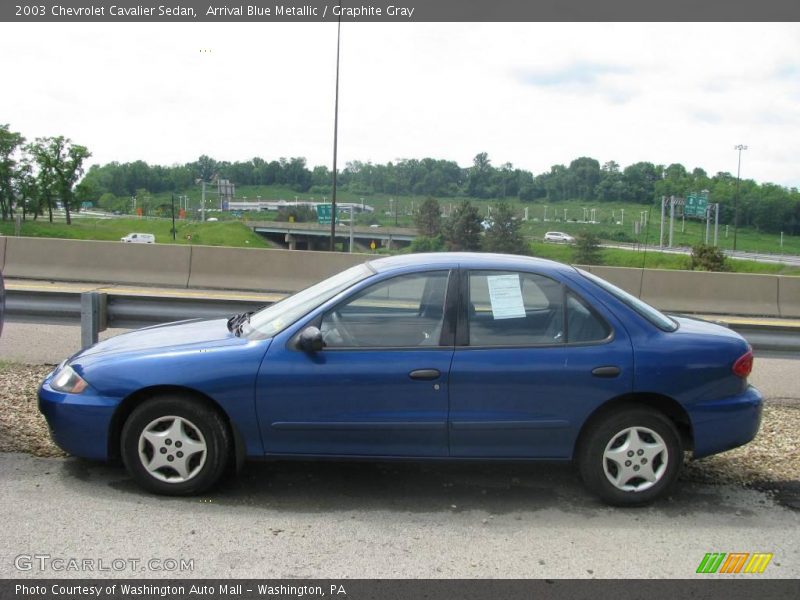 Arrival Blue Metallic / Graphite Gray 2003 Chevrolet Cavalier Sedan