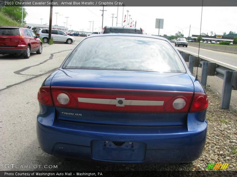 Arrival Blue Metallic / Graphite Gray 2003 Chevrolet Cavalier Sedan