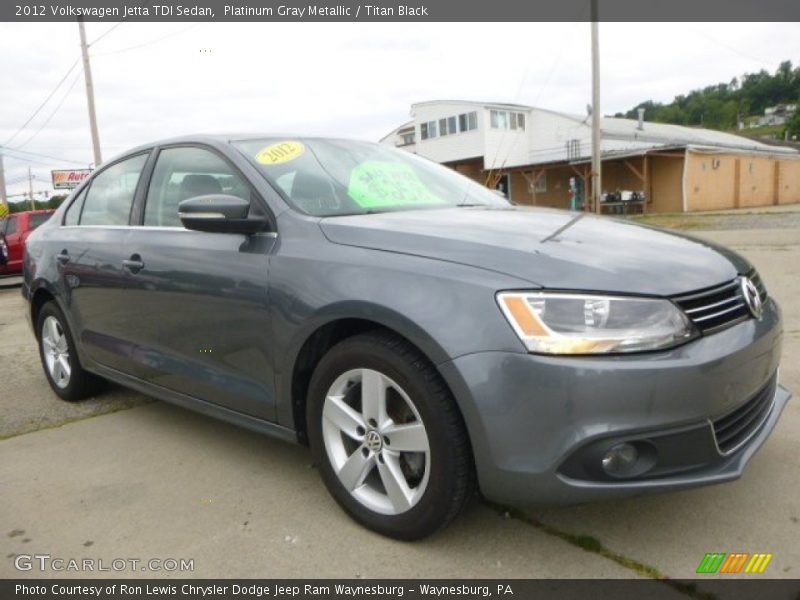 Platinum Gray Metallic / Titan Black 2012 Volkswagen Jetta TDI Sedan