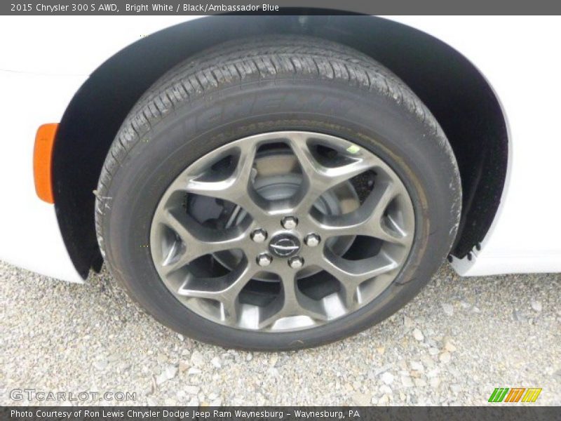 Bright White / Black/Ambassador Blue 2015 Chrysler 300 S AWD