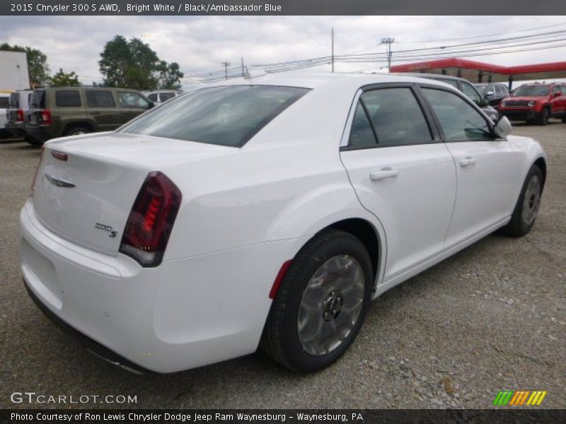 Bright White / Black/Ambassador Blue 2015 Chrysler 300 S AWD